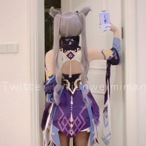 一口幼桃(萌白酱)@新作 - 刻晴多汁play[3P1V1.34G]